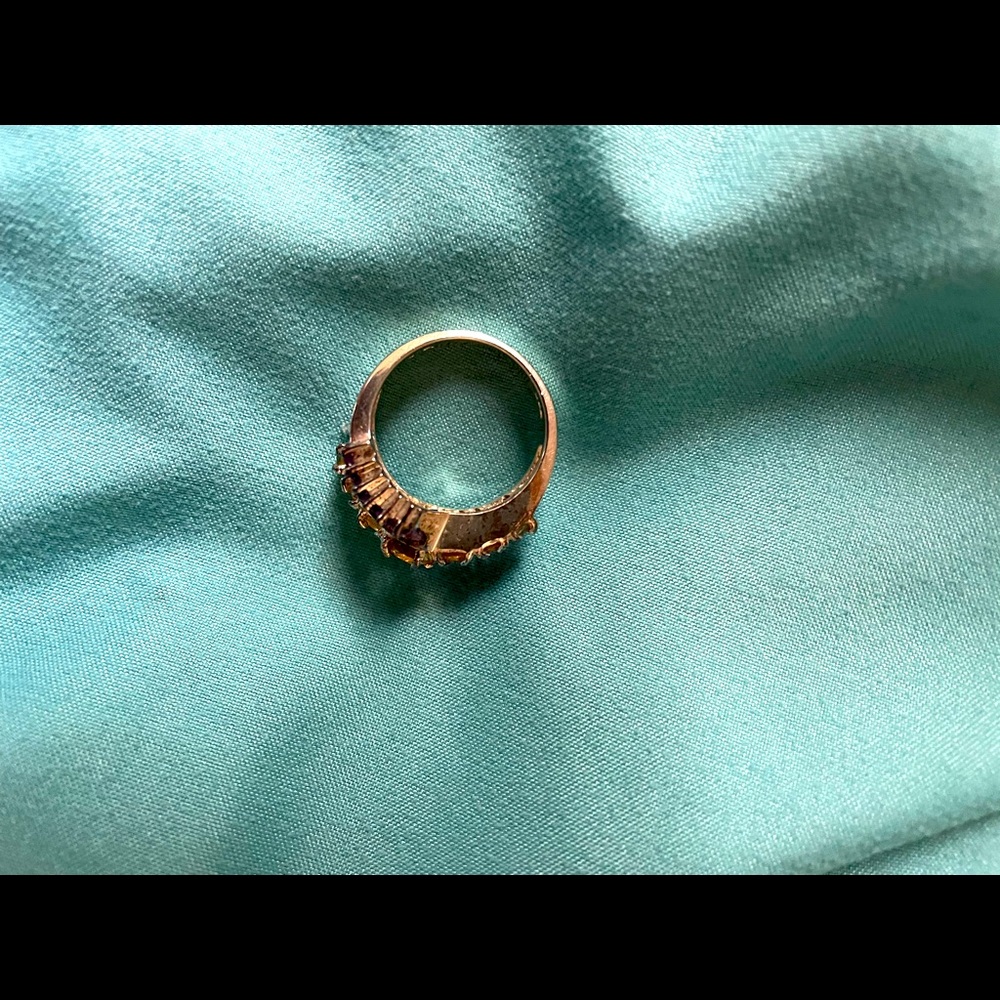 Brazilian citrine & amethyst bypass ring - Picture 3 of 3